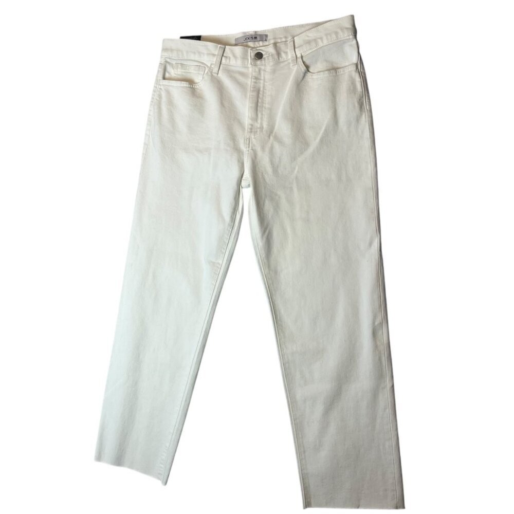Joe's Women's 31 Jeans High‎ Rise Straight 26" Crop Pants White Coastal Casual